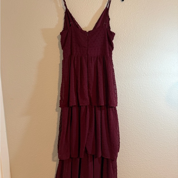 Lulu's Burgundy High Low Dress - Picture 5 of 7